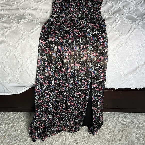 Adrianna Papell Women's Foiled Printed Chiffon Gown - Picture 10 of 10